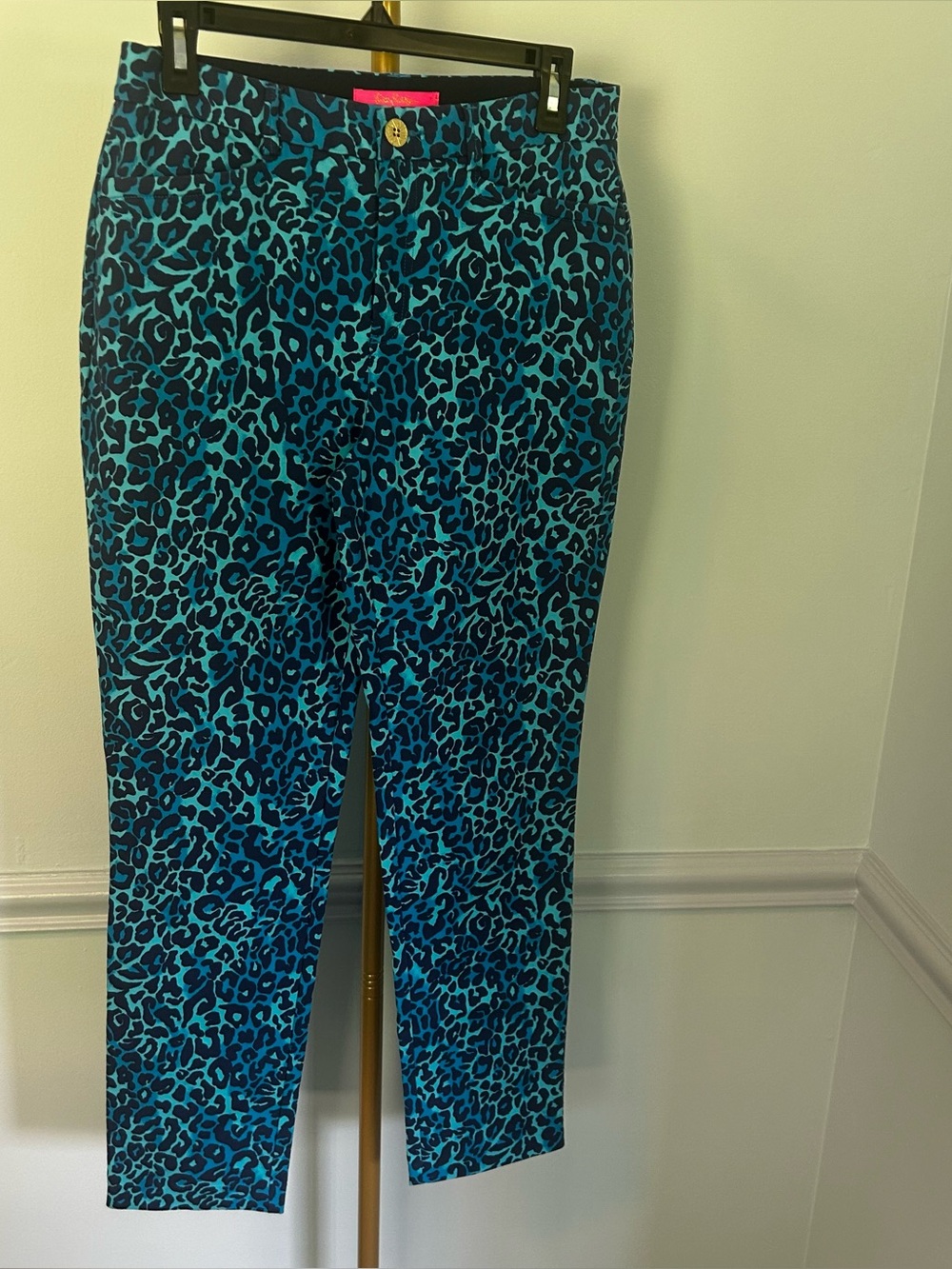 NWT Lilly Pulitzer Oyster Bay Navy My Favorite Spot Kelly Stretch Pants Size 8